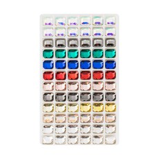 젤네일 아트 스톤 파츠 팔각 평스톤 L, 혼합색상, 1개