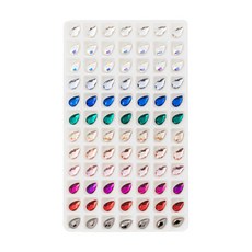 대용량 한 판 네일파츠 믹스 세트, 드롭 평스톤, 1개