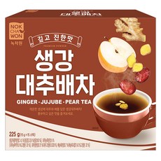NOKCHAWON 綠茶園 薑棗梨茶隨身包, 15g, 15條, 1盒