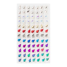 젤네일 아트 스톤 파츠 롱다이아 평스톤, 혼합색상, 1개