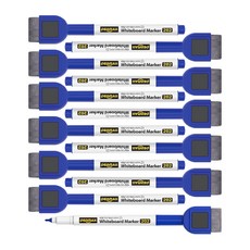 펜맥스 세필 미니 지우개 보드마카, 청색, 12개