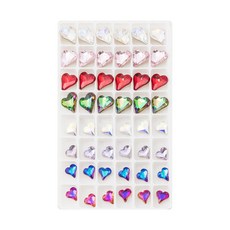 대용량 한 판 네일파츠 믹스 세트, 스윗하트 v컷 M + L, 1개