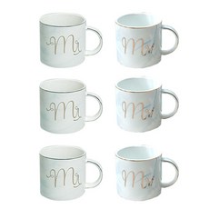 대리석느낌 마블 머그컵 2종세트 랜덤, Mr블루 + Mrs블루, 3개