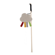 造型貓草系列 甩甩貓草逗貓棒, 雲朵 多色, 1個