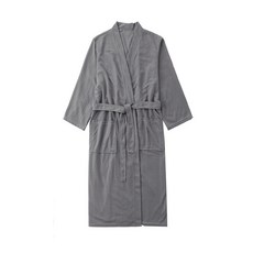 女款四季華夫格浴袍 XL, 灰色, 1個