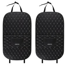 城市汽車嬰兒車前座靠背保護踢腳墊, 黑色, 2入