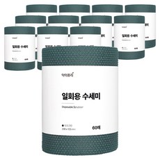 닥터퓨리 일회용 수세미 소형, 12개, 60개입, 다크그린