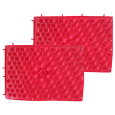 보니토리 발지압 마사지 미니 지압판, 레드, 2개