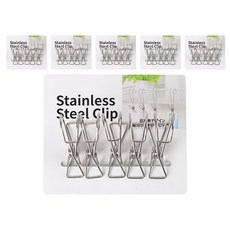 제이밀 다용도 스텐 후크 집게 S, 30개, 실버