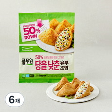 풀무원 50% 당을 낮춘 새콤달콤 유부초밥, 310g, 6개