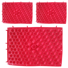 보니토리 발지압 마사지 미니 지압판, 레드, 3개