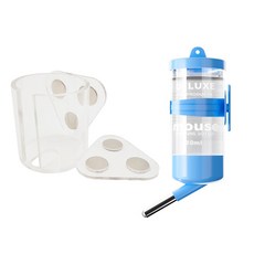磁吸壓克力支架 + 滾珠飲水器套組 80ml, 1套, 藍色