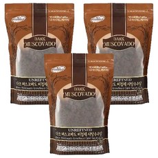 에코씨드 비정제 다크머스코바도, 1kg, 3개