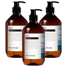 나드 부케가르니 리프레쉬 퍼퓸드 샴푸 베이비파우더, 500ml, 3개