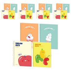 POPO FANCY 英語筆記本, 混合顏色, 20個
