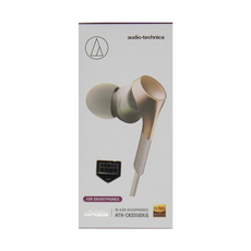 audio-technica 鐵三角 智慧型手機用耳塞式耳機 原廠保固, ATH-CKS550XiS, 金色