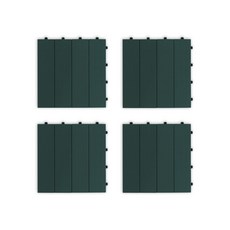 BY HOME 分離式拼接地磚 地板材料, 深綠色, 4個