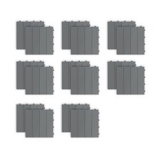 House Recipe byhome 分離式拼接地磚 地板材料, 灰色, 16個