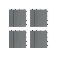 BY HOME 分離式拼接地磚 地板材料, 灰色, 4個