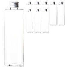 Glassdomae ATL500 透明飲料容器 鋁製銀色蓋, 500ml, 9個