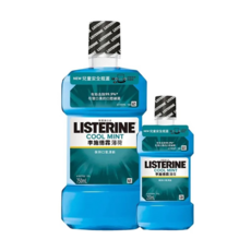 LISTERINE 李施德霖 台灣公司貨 薄荷除菌漱口水 750ml + 250ml, 1L, 1組