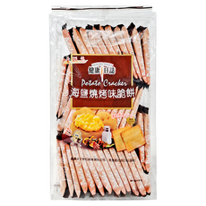HEALTH DAILY 健康日誌 海鹽燒烤味脆餅 量販包 薄脆片爽口好滋味, 408g, 1袋