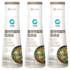 청정원 참깨 흑임자 드레싱, 300g, 3개