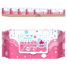 小麥購物 純水濕紙巾 掀蓋包, 417g, 1入, 10包