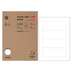 Formtec 雷射噴墨兩用文件索引標籤 LS-3626, 100個裝, 4格