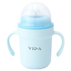 VIIDA Soufflé 鴨嘴型抗菌不鏽鋼學習杯, 330ml, 1個, 寶貝藍