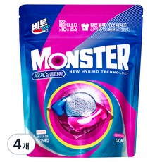 비트 몬스터 팟 10X 삶음파워 캡슐세제 유칼립투스 러쉬, 4개, 25개입