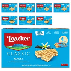 Loacker 萊佳哈斯 方角哈斯餅 香草口味, 180g, 8盒