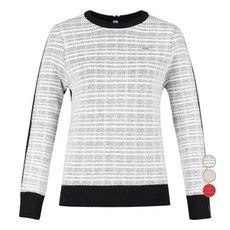 luxgolf 女款圓領拼色防風套頭針織衫 LB4W816W