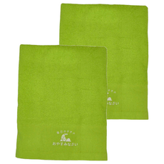 non-no 儂儂 晚安浴巾 60x120公分 100%棉, 青檸綠, 2個