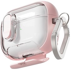 누아트 맥세이프 마그네틱 스탠드 거치대 락 범퍼 케이스, 에어팟 프로 3, 핑크, 1개