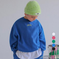 베리클로젯 아동용 원스 써클 기모 오버핏 보온 맨투맨