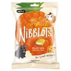 VETIQ 唯愛Q NiBBLOTS 小動物化毛餡餅 熱帶水果口味, 30g, 1包