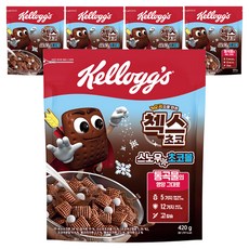 첵스초코 스노우 초코볼 시리얼, 420g, 5개