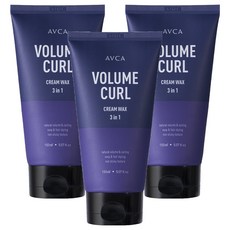 아브카 3 in 1 볼륨 앤 컬크림 왁스, 150ml, 3개