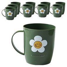 THE ZAKKA 多彩微笑牙刷杯, 10個, 綠色