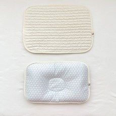 BebeHoa 新生兒 嬰兒 頭型 涼感枕, 1個, 象牙白素色