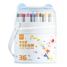 兒童蠟筆油畫棒 水溶彩繪棒/不髒手蠟筆 可水洗, 36色, 1盒