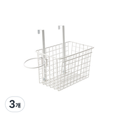 LIVING DUO 掛式多功能鐵製籃, 白色, 3個