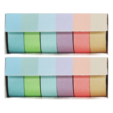 馬卡龍紙質紙膠帶 15mm x 2m 6色, 混色, 2個