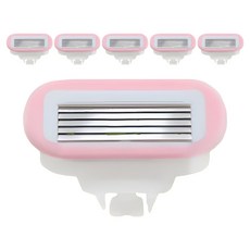 마켓링 여성용 다양한 면도기 면도날 핑크, 6개, 1개입