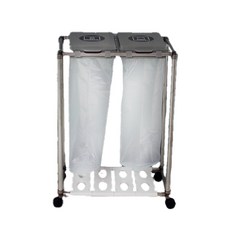 2格塑膠回收架, 灰色的, 1個