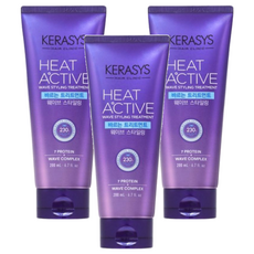 KERASYS 熱活捲髮造型吹整精華, 7種蛋白質, 秀髮護理, 200ml, 3條