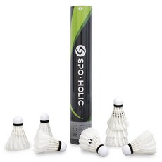 SPO HOLIC 羽球 羽毛球 球 羽毛 12入, 混合顏色, 1個