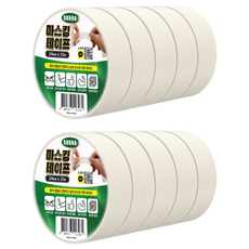 스코라 마스킹 테이프 화이트 24mm x 15m, 10개
