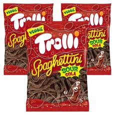 트롤리 스파게티니 사우어 콜라향 젤리, 100g, 3개
